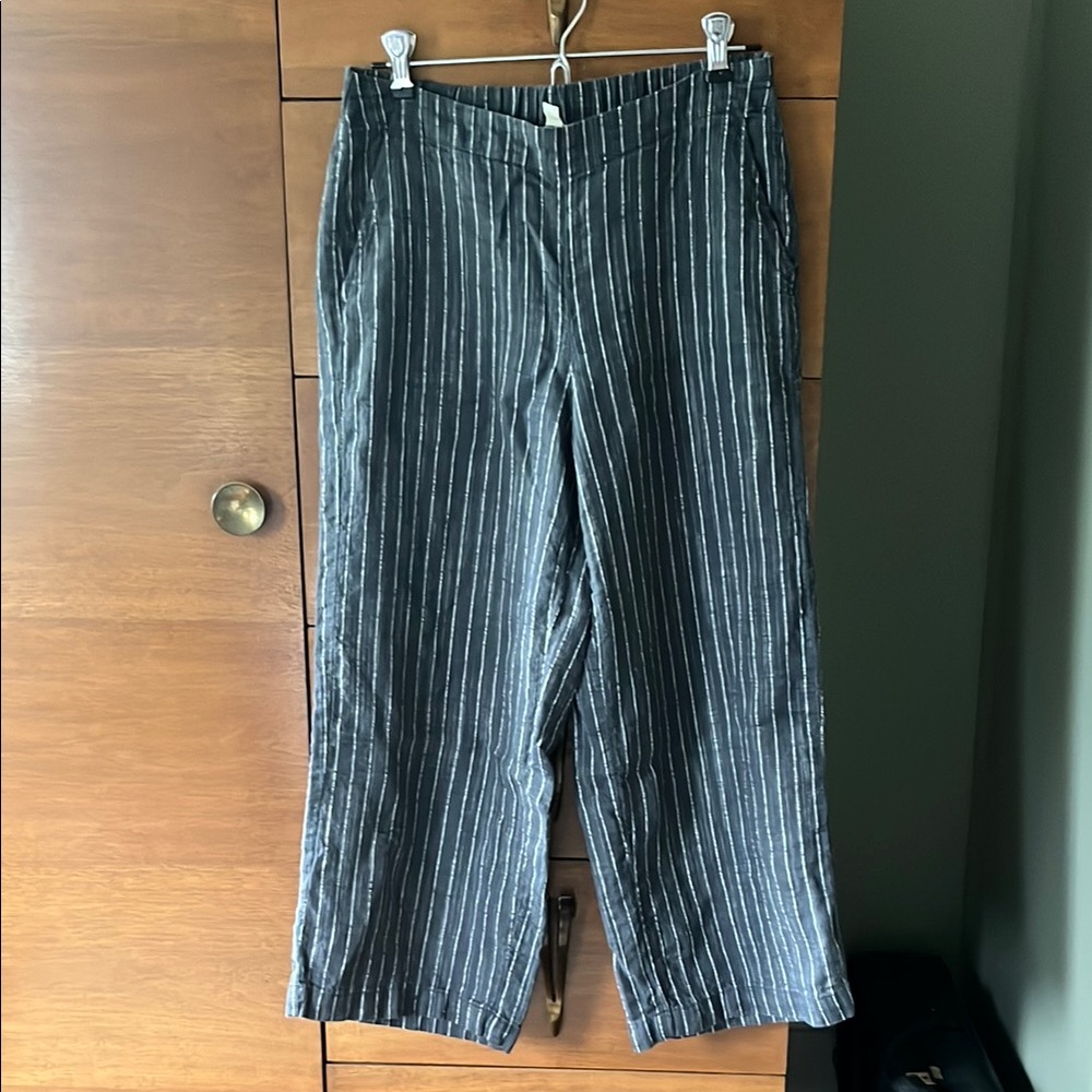 Eileen Fisher dark blue-grey linen pants